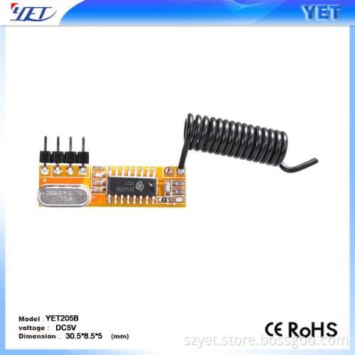 315MHz Fixed Code RF Wireless Receiver Module YET205B